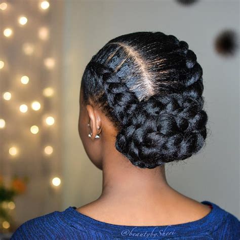 feedin braids in a bun|braiding hair into a bun.